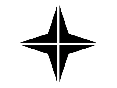 Simple Arrows Compass Shape Logo Template