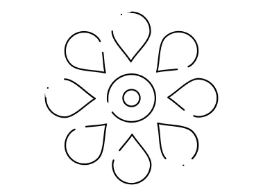 Simple Black Flower Logo Template