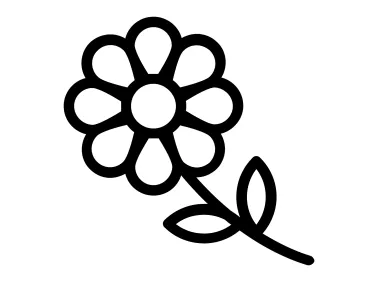 Simple Flower Linear Logo Template