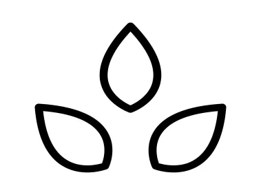 Simple Linear Black Leaves Logo Template