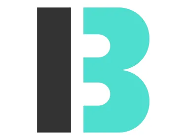 Simple SVG Letter B Shape Logo Template