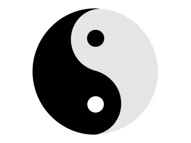 Simple Yin Yang Symbol Logo Template
