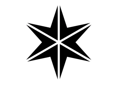 Six Pointed Star Shape Logo Template