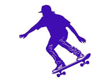 Skateboarder Doing A Kickflip Logo Template