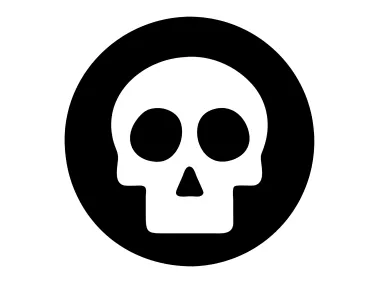 Skull in Circle Shape Logo Template
