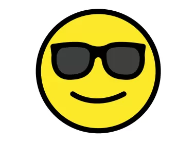 Smiling Face with Sunglasses Emoji Logo