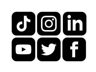 Social Media Black Icon Logo