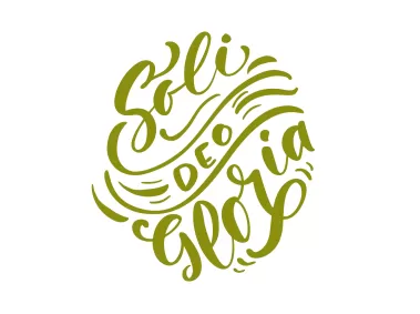 Soli Deo Gloria Quote Green Vector