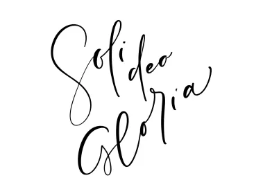 Soli Deo Gloria Quote Vector