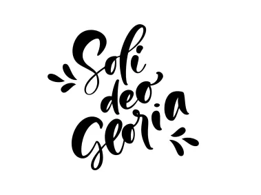 Soli Deo Gloria Quote Black Vector