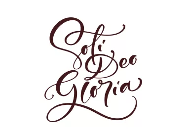 Soli Deo Gloria Quote Brown Vector