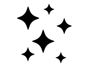 Sparkle Twinkle Stars Doodle Symbols Logo Template