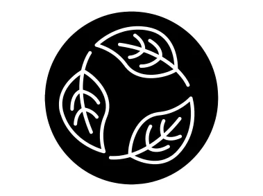 Spinning Round Leaves Design Logo Template