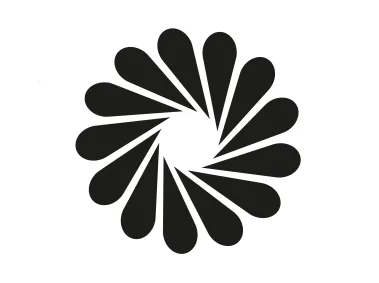 Spiral Daisy Flower Shape Logo Template