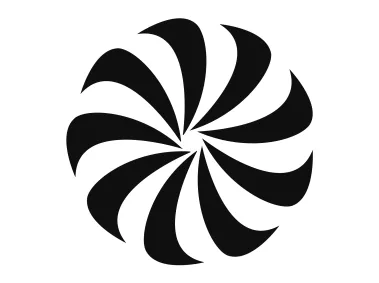 Spiral Fan Shape Logo Template