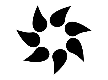 Spiral Minimalist Black Flower Logo Template