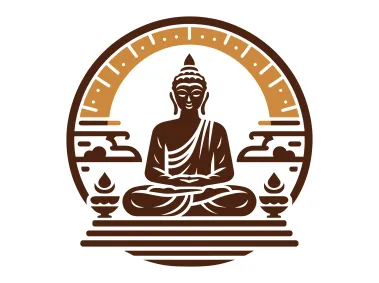 Spiritual Buddha Template Vector