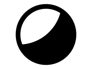 Split Circle with Curved Cut Logo Template