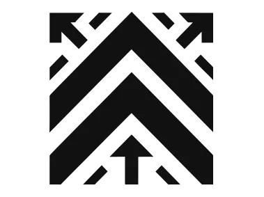 Square Arrows Black Logo Template