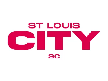 ST Louis City Wordmark Stacked Red Logo