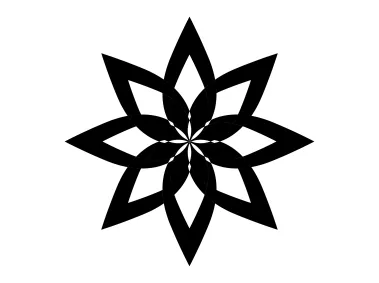 Star Style Black Flower Logo Template