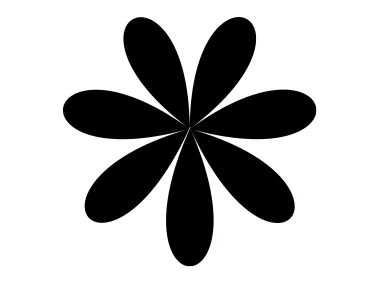Stencil Black Flower Logo Template
