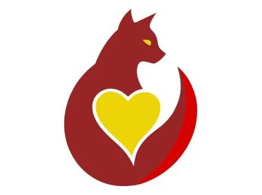 Stylized Cat & Heart Logo with Modern Design Logo Template