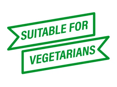 Suitable for Vegetarians Vector