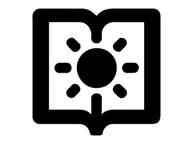 Sun in Book Logo Template