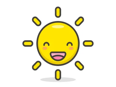 Sun With Face Emoji Icon