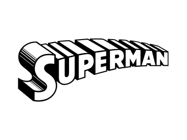 Superman 3D Wordmark Logo