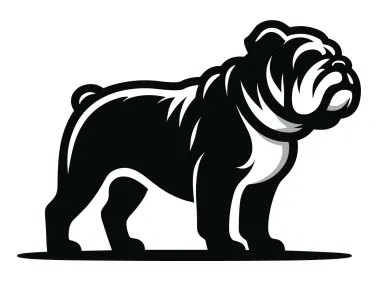 SVG Black Bulldog Logo Template