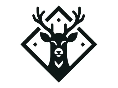 SVG Black Deer Logo Template