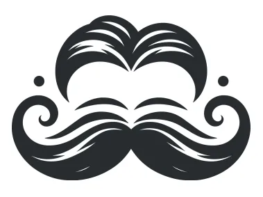 SVG Black Mustache Logo Template