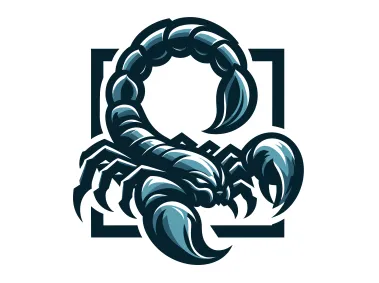 SVG Blue Scorpion Logo Template