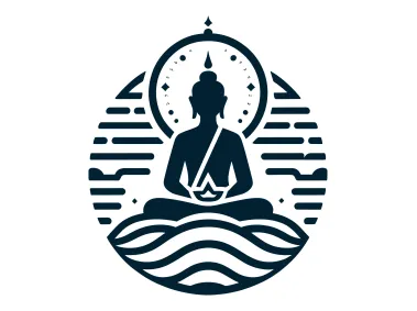 Linear SVG Buddha Illustration Design Logo Template
