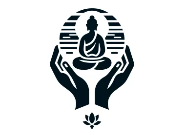 SVG Buddha in Hands Logo Template