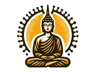 SVG Buddha in Sun Logo Template