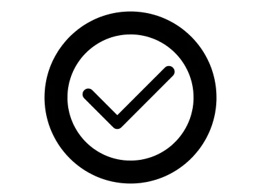 SVG Circle Check Mark Symbol Logo Template