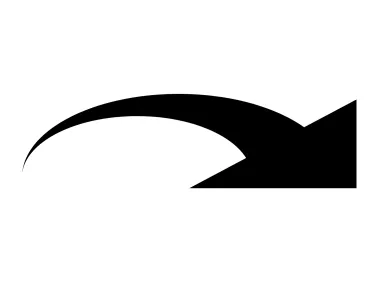 SVG Curved Forward Arrow Logo