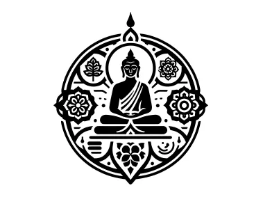 SVG Decorative Buddha Design Logo Template