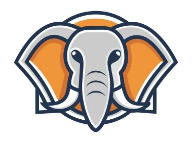 SVG Elephant Mascot Logo Template