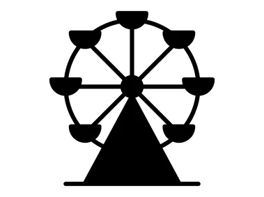 SVG Ferris Wheel Shape Logo Template