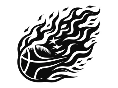 SVG Flaming Basketball Logo Template