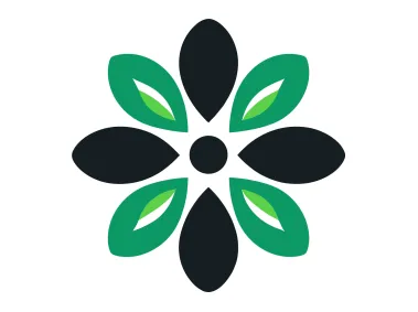 SVG Green Flower Logo Template