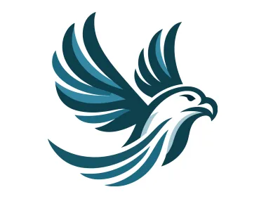 SVG Green Flying Eagle Logo Template