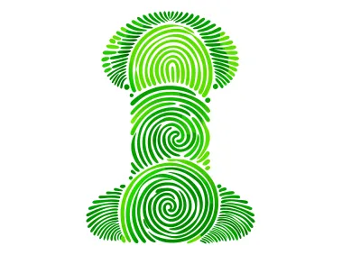 SVG Green Letter I Logo Template