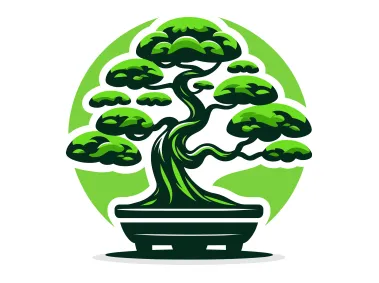 SVG Japanese Bonsai in Pot Logo Template