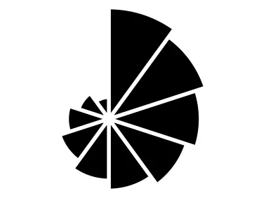 SVG Minimal Windrose Chart Pie Diagram Logo Template