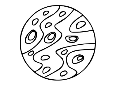 SVG Hand Drawn Planet Logo Template